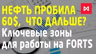 Нефть пробила 60$,что дальше? Ключевые зоны для входа в позицию на FORTS (31.10.2017). Трейдинг