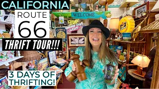 GETTING MY THRIFT KICKS ON ROUTE 66! | Thrift With Me | Reselling |   Thrift Haul | California US 66