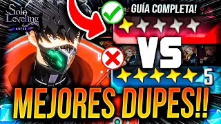 ¿CUÁNTOS DUPES SON REALMENTE NECESARIOS? 📈 SSR ARMAS y HUNTERS GUÍA COMPLETA!🙂| Solo Leveling: Arise