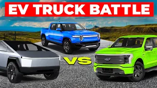 🚚 Cybertruck vs. Rivian R1T vs. Ford F-150 Lightning: The Ultimate Electric Truck Showdown!