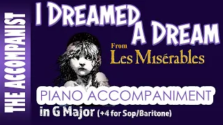 I DREAMED A DREAM from LES MISERABLES - Piano Accompaniment in G (for Soprano/Baritone) - Karaoke