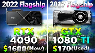 RTX 4090 24GB (2022 Flagship) vs GTX 1080 Ti 11GB (2017 Flagship) | How Big is the Difference?