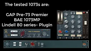 Comparison - BAE 1073MP VS. Golden Age Project PRE-73 Premier