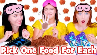 ASMR Pick One Food For Each With Closed Eyes