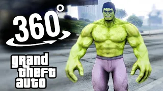 VR 360 video | The HULK GTA 5 Mod Incredible Avengers Virtual Reality