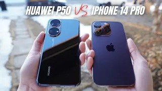 Huawei P50 vs iPhone 14 Pro comparison! (HarmonyOS 3.0 vs iOS 16!)