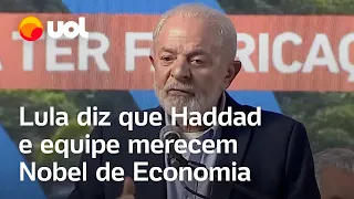 Lula defende prêmio Nobel de Economia a Haddad, exalta o SUS e alfineta governo Bolsonaro; vídeo