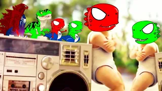 Evolution of Dinosaur Godzilla & Baby Dance - Coffin Dance Meme (Parody)