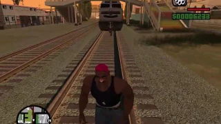 gta san andreas person hit by train