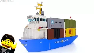 New custom LEGO container ship MOC!