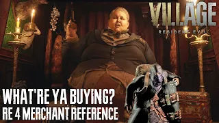 RESIDENT EVIL VILLAGE - "What're ya buyin?" RE4 Merchant Reference (The Duke's Emporium)