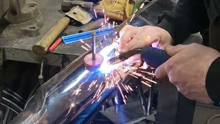 Welding up a custom bumper using the cut and butt