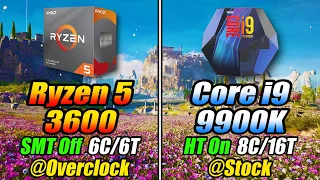 Ryzen 5 3600 SMT Off @OC vs Core i9 9900K @Stock