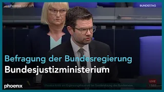 Befragung der Bundesregierung mit Justizminister Marco Buschmann (FDP)