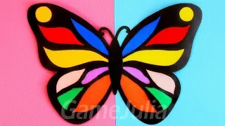 Витраж из бумаги - Чудесная Бабочка / Декор окна / Stained glass Butterfly