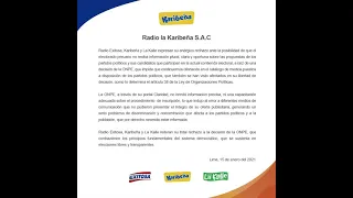 🔴🔵COMUNICADO: Radio Exitosa, Karibeña y La Kalle