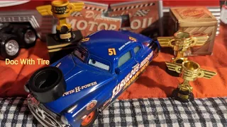 Mattel Disney Cars Diecast Fabulous Hudson Hornet With Tire Funny Flashbacks Review