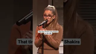 Ariana Grande singing ‘whenever wherever’ by Shakira during SNL performance