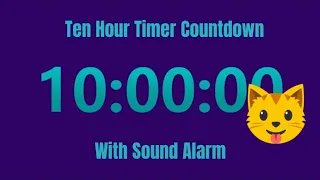 Cuenta regresiva del temporizador de 10 horas (con alarma sonora) ⏱⏱⏱