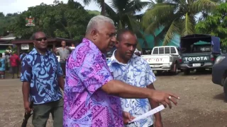 Fijian Prime Minister Voreqe Bainimarama hands over new boat to Naweni village