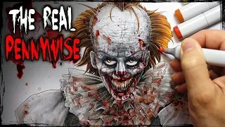 "The REAL Pennywise" Creepypasta Story + Drawing 🎈🤡 (Scary Clown Stories)