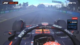 Onboard Max VERSTAPPEN Spins | Australian GP 2023