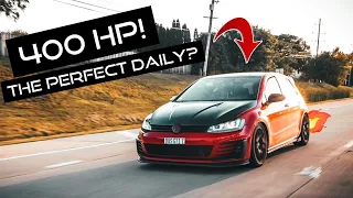 VW GTI IS38 TURBO is the PERFECT Daily Driver?! (4OO HP!) MK7 GTI