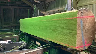 Sawing Red Oak For A Load of Grade Lumber!