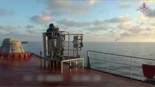 Отражение атаки морских быстроходных безэкипажных катеров ВСУ на корабль Черноморского флота «Приазо