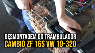Desmontagem do trambulador câmbio zf 16S VW 19-320