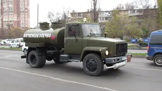 *RARE* Convoy of Road safety service Skoda Octavia and Fuel tank ГАЗ 3306.
