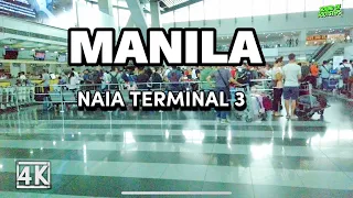 [4K]Ninoy Aquino International Airport TERMINAL 3 Walking Tour/Going to Hongkong/MANILA