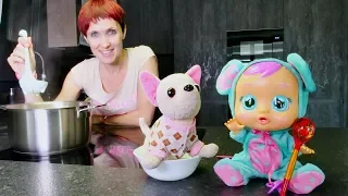 Чечевичный суп для куклы - Маша Капуки и Кукла Пупсик