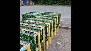 artificial hedge with legs for inset your existing planters.