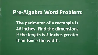 Pre-Algebra WORD PROBLEM – Let’s solve it step-by-step...