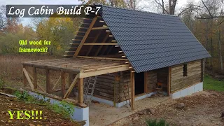 Renovating a 128 year old forgotten log cabin (part7) - addition Framework build