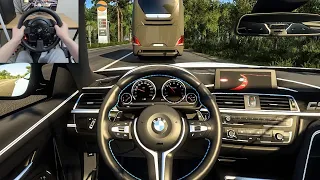 Euro Truck Simulator 2 - BMW M4 CS [Steering Wheel Gameplay]