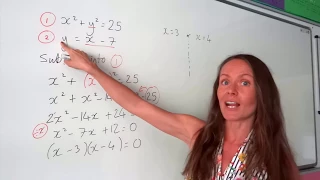 The Maths Prof: Solve Simultaneous Equations (Linear & Quadratic)