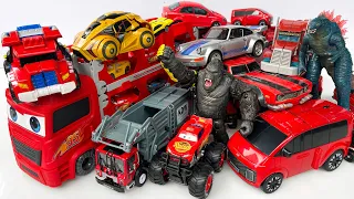 TOP TRANSFORMERS VS. GODZILLA X KONG NEW EMPIRE ALL *AUTOBOT Tobot Robot CAR Battletrap Movie CLIPS!