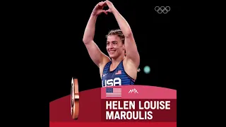 Helen Louise Maroulis of USA takes bronze in the women's freestyle 57kg #wrestling