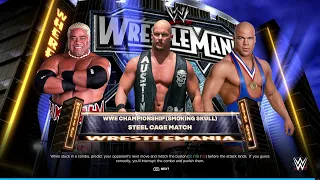 "💥 WWE 2K24 FULL MATCH — Rikishi vs. Stone Cold vs. Kurt Angle  —  WWE  Title Match