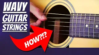 How to Make BEAUTIFUL Wavy Guitar String Oscillations (NO EDITING NEEDED) | Rolling Shutter Effect