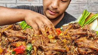 spicy Pork ribs || fermented black crab and Black sesame seeds || Naga style || kents vlog.