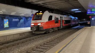 ÖBB Wien Hauptbahnhof (S1,S2,S3,S4,S60,REX1,REX2,REX3,REX6,CJX9,REX81,R,EC,IC,RJX,RJ)(13.03.2024)