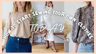 How to get started sewing your own clothes TODAY | Beginners step by step guide (FREE tutorials)