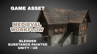 Medieval Building - Game Asset - Blender & Substance Painter