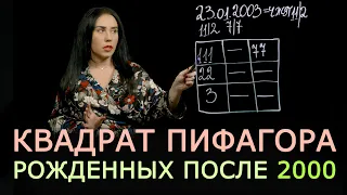 Квадрат Пифагора рожденных после 2000 года, Как считать, Нонна Мусалян. Путь Ом