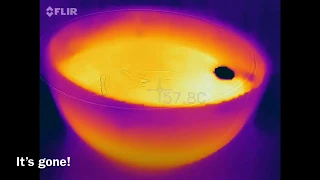 Melting ice in a bowl (Infrared Cam)