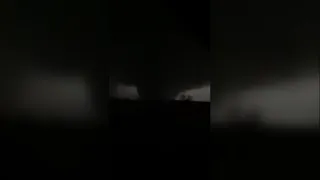 WATCH: Lightning flashes in dark sky illuminate massive tornado in Kentucky