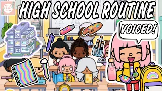 OK STREET HIGH SCHOOL ROUTINE 🏫🤩 *VOICED* 🔈 TOCA LIFE WORLD 🌎